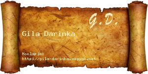 Gila Darinka névjegykártya